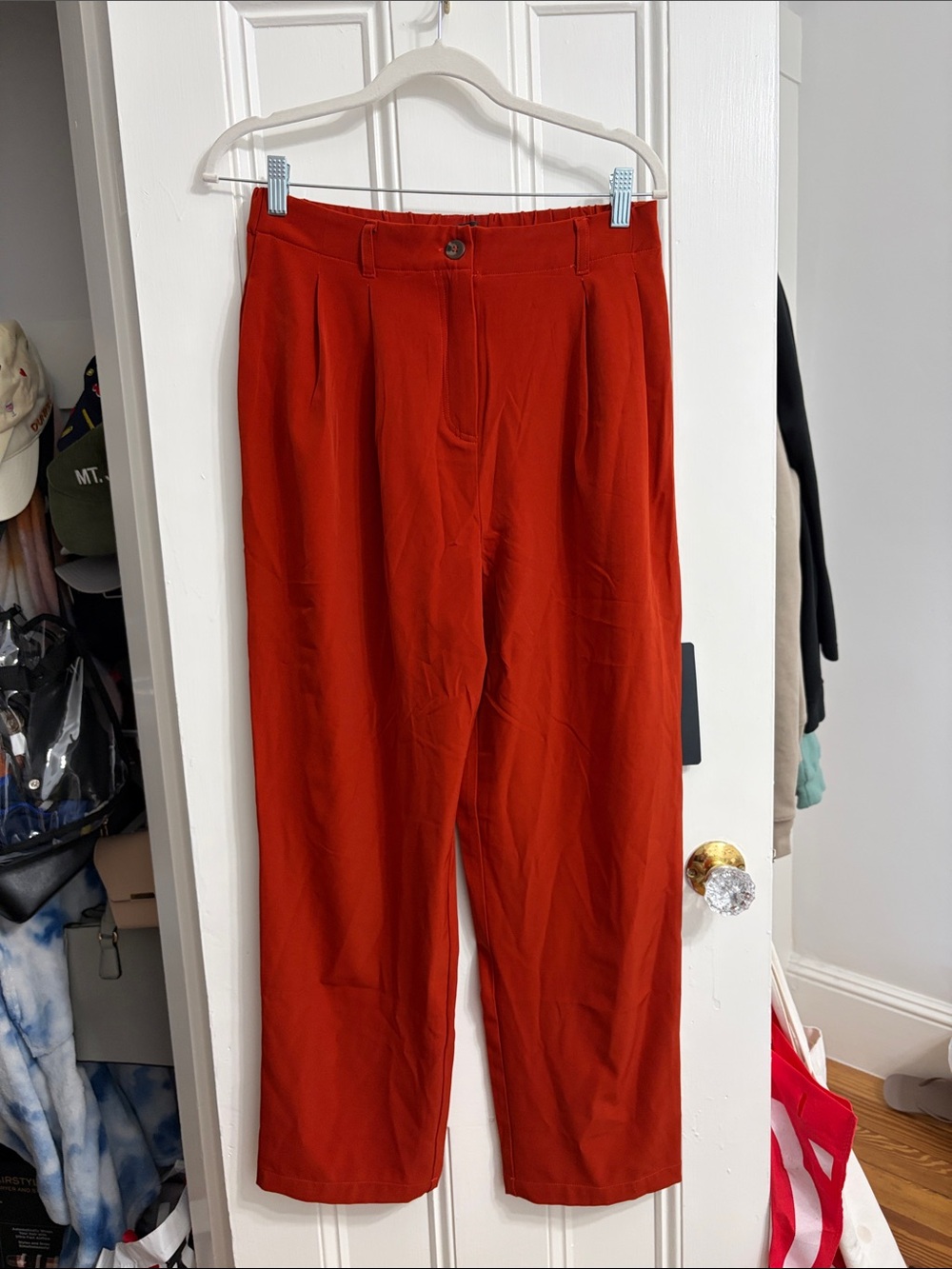 Lulus Rustic Red/Orange High Waisted Pants